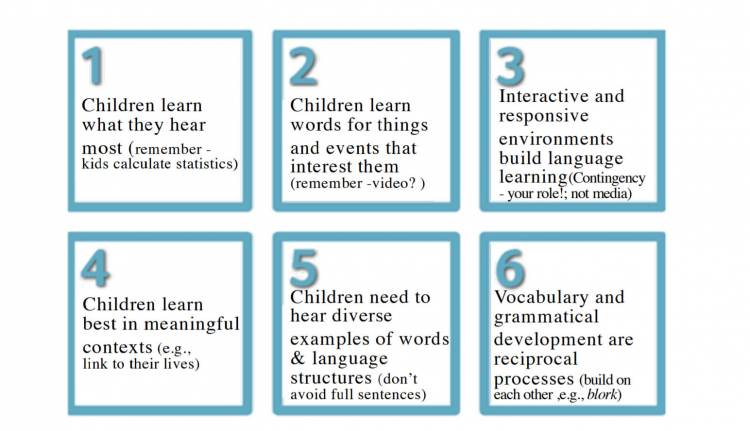Golinkoff: de zes principes voor het leren van taal