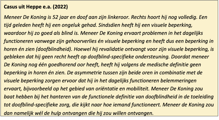 Casus gebaseerd op één van de casussen uit Heppe, Damen, Klomp & Bak 2022.
